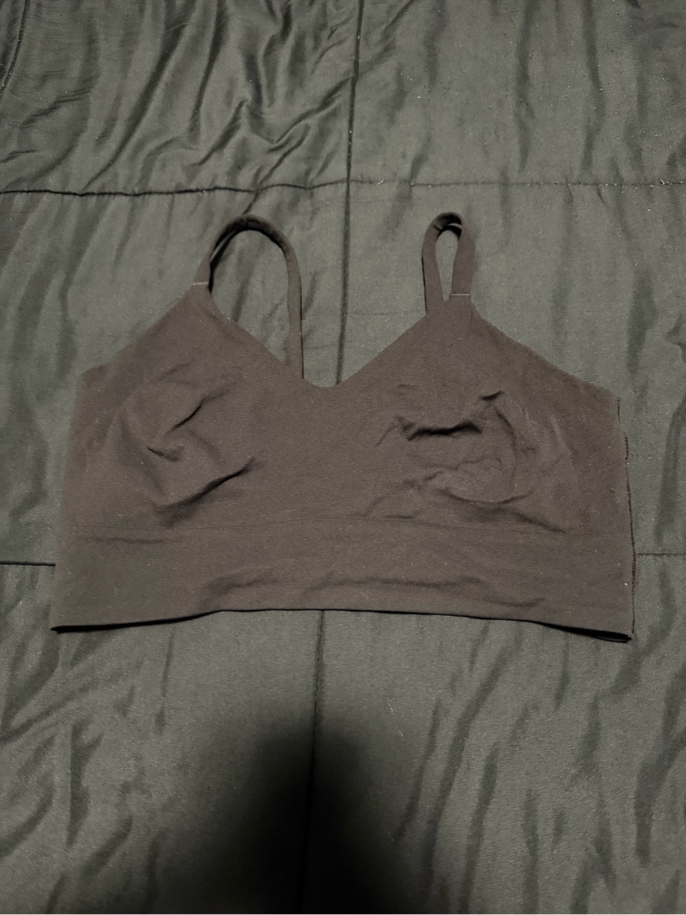 lululemon athletica Black Seamless V-Neck Bralette